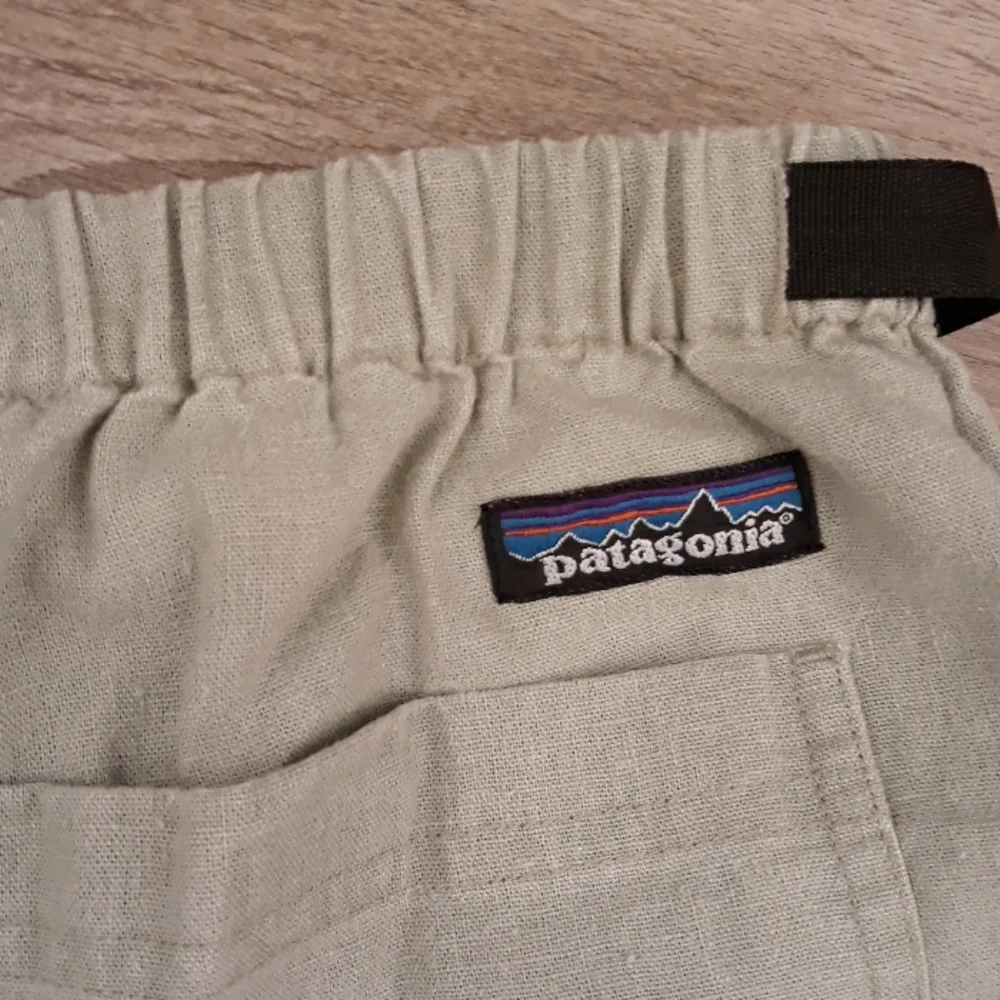 1999 PATAGONIA Rare HEMP Olive Beige Weave L Mens Hiking Casual Shorts 57175 Y2K